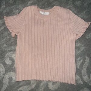 Toddler Girls H&M Pink Ribbed Sweater